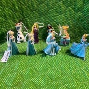Disney Hallmark Frozen/Tinkerbell/Cinderella/Princess Ornaments - Set of 8